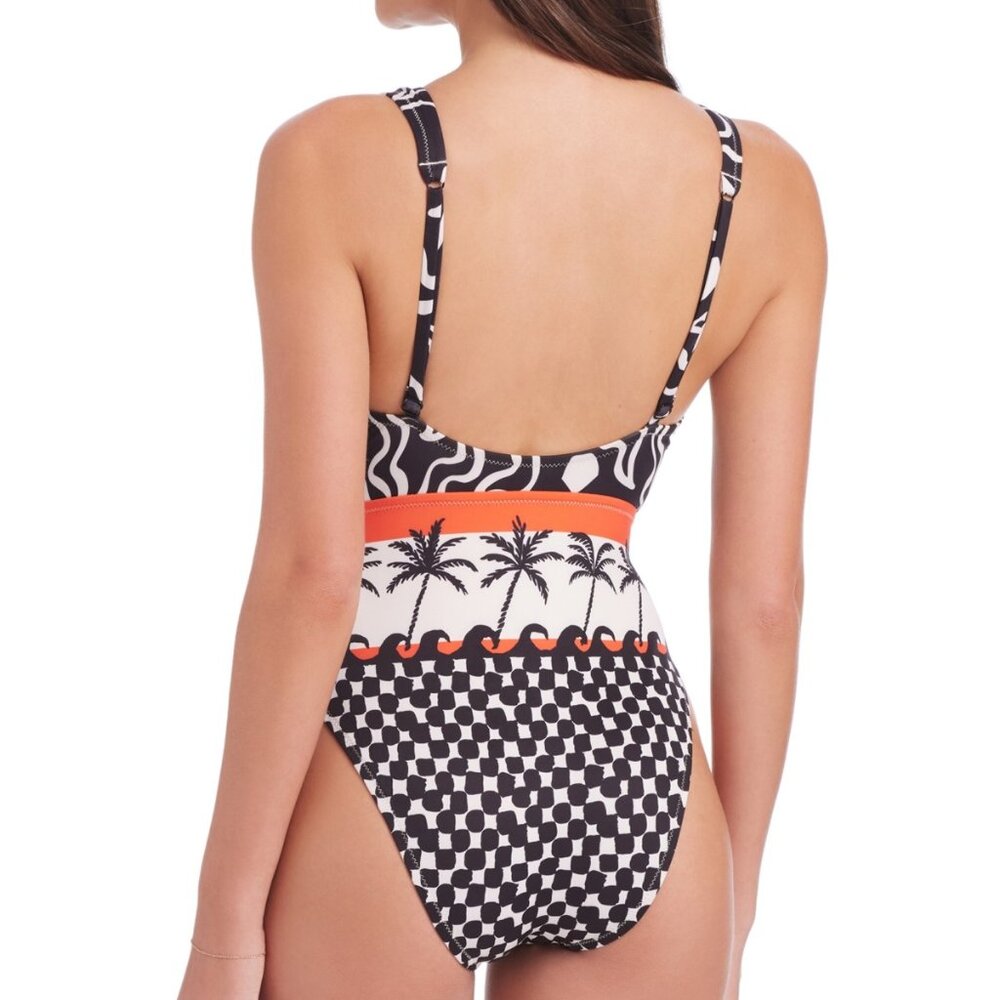 Sanctuary Beach Conversations Plunge Mio One-Piece Swimsuit - Picture 10 of 10